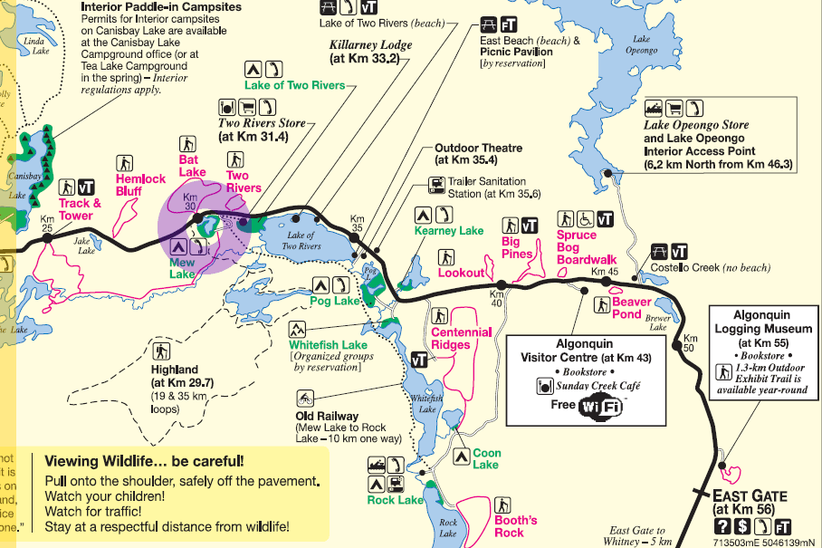 Algonquin provincial park 2025 hiking trails map