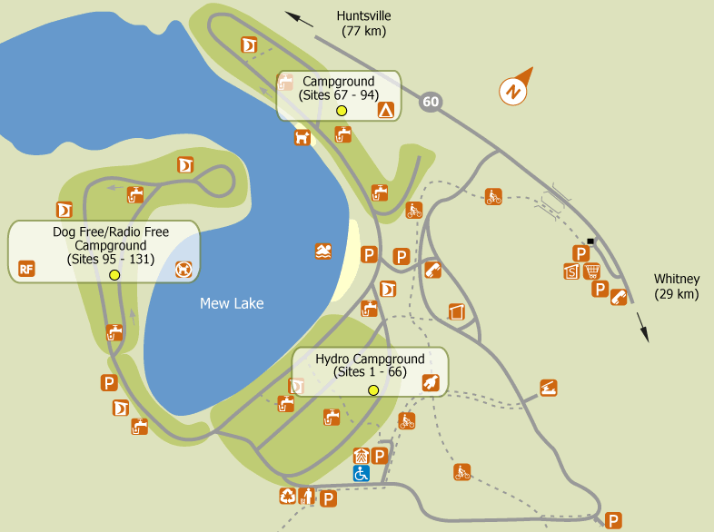 Mew Lake campground map